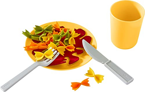 HABA 305723 - Mittagessen-Set Nudelpfanne, Küchenspielzeug ab 3 Jahren, bunt