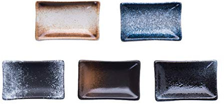 Bols à Tapas 5 pack Sauce de style japonais - DIP Bols Côté Plaque Plats plats en céramique Mini Ramekin Idéal pour Sauce de soja, Ketchup, Assaisonnement Bols à Trempette