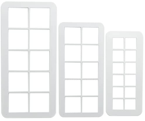 Cortador cuadrado para galletas, juego de cortador de galletas, cortador geométrico multicortador cuadrado para fondant para pasteles, 3 tamaños cuadrados, para decoración de pasteles (cuadrado)