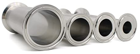 BENSOI 1 OD25MM 2 OD51MM Spool Tube Ferrule 50.5MM Flansch Silikondichtung Tri Clamp Rohrverschraubungen Länge 4/6/8/12/18 (Size : 3, Color : 51mm x Ferrule64mm)