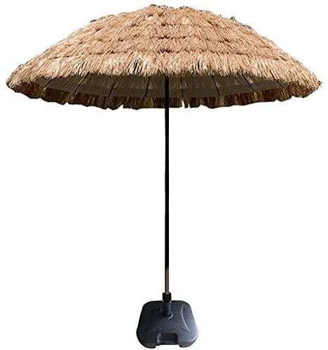 Großer Hula-Strandschirm, 250 cm wasserdichter Sonnenschirm für den Außenbereich, hawaiianischer Sonnenschirm, strohgedeckter Patio-Tiki-Regenschirm für den runden Gartenpool good