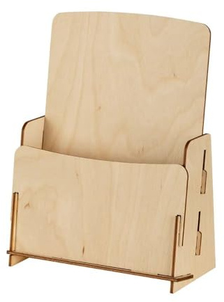 VKF Renzel GmbH 6x Prospektständer „Nerine“ DIN A5 Hoch aus Holz / Flyerständer / Prospekthalter