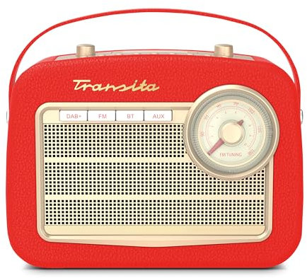 TechniSat Transita 130 - Radio portatile DAB+/FM con regolatore di frequenza FM (streaming audio Bluetooth, USB, display LCD a matrix, batteria fino a 24 ore, maniglia per il trasporto, custodia in