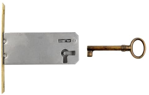 Holzando Möbelschloss Einsteckschloss mit Schlüssel 02.4014-3013.01 Rechts - Dornmaß 70mm- Halmlänge 42mm