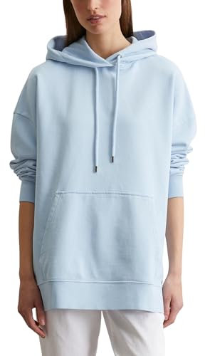 Marc O'Polo Damen Hoodie aus Bio-Baumwolle Relaxed Fit, Blau (Smooth Sky), S