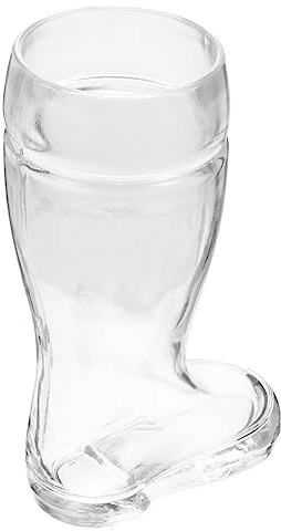 Cabilock Creative Boots Shaped Whiskey Glass Cup 580ml Thick Glass Cocktail Beer Mug Unique Bar Drinkware for Home Party and Bar Use