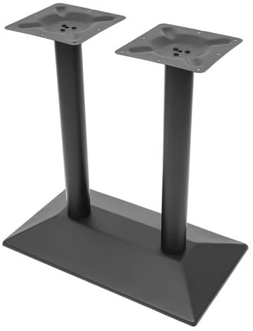 Royyalpa Pieds de table double en acier - Pieds de table en métal - Pour bistrots, glaciers, restaurants, auberges, restaurants - 72 cm