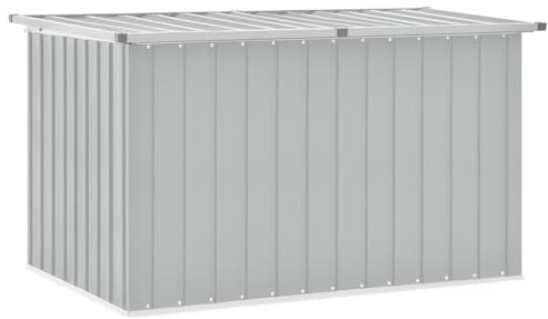 Myheimly Gartenbox Auflagenbox Kissenbox Aufbewahrungsbox Truhe Box Gartenmöbel Gartenkasten Gartentruhe Werkzeugkasten Grau,149 x 99 x 93 cm