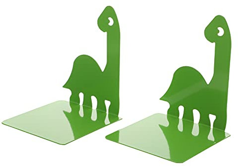 SECFOU Dino Buchstütze Metall Bücherhalter Bücherregal Für Große Schwere Bücher Büro Schlafzimmer Deko