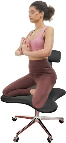 SJHDHDA Ergonomic Cross Legged Office Stuhl mit Lumbalunterstützung Verstellbarer Meditationshocker für das ideale Sitzen für Kinder und Erwachsene Learned extensively