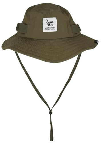 Avtagbart rep Safari-hatt/Upf50/vattentät/återvinningsbar/storlek S/M och L/XL, grön, S-M