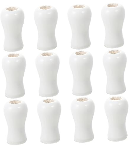 Vaguelly Pompons en Bois pour Cordons de Stores Fenêtre 12 Pcs Blanc en Bois Naturel Boutons de Cordon Résistants Réparation Stores Vénitiens Intérieur Extérieur