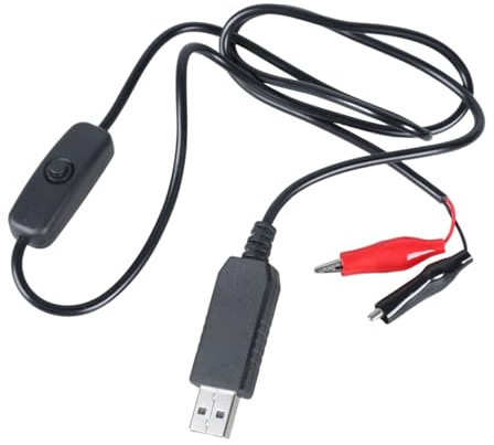 Lerpwige Câble USB 5 V à 1 5 V pas vers le bas avec interrupteurs pour remplacer 1 pile PC 1 5 V AA LR03 LR6 LR14 LR20