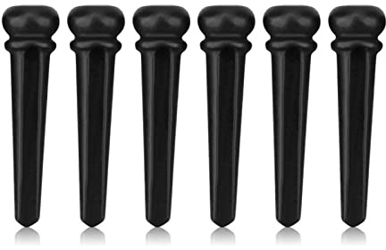 Ebony Gitarren Steg - Archtop Tailpiece & Alnicov Bridge kompatibel, Hochwertiges Ebenholz, Abalone Perlmutt Dekor, Einfacher Einbau, Für Anfänger & Profi, 6-Saiter Akustikgitarre