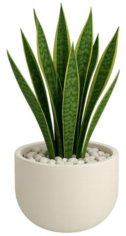 Luna Pot de fleurs de jardin, pour salon et terrasse, en polyéthylène, résistant aux intempéries, design moderne, pot de fleurs bas, rond, crème, 30 x 40 cm