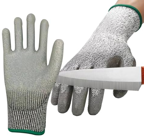 Guanti antitaglio – Guanti HPPE di livello 5, Guanti elastici da macellaio, protezione per le mani di sicurezza | Materiale di rivestimento in fibra resistente, guanti multifunzionali per le ostriche
