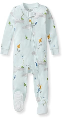 Burt's Bees Baby Baby Boys Pajamas, One-Piece Footed Sleeper PJs, Non-Slip Snug Fit for Infants 12, 18, and 24 Months