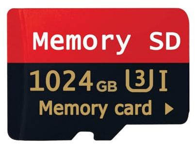 Scheda SD 1024GB - Card Alta Velocità Scheda TF 1024GB Impermeabile Memoria SD Mini Memory Card con Smartphone/Fotocamera/Tablet/Drone/Smart TV