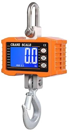 Báscula colgante Digital de 1000kg/2204lbs, báscula de grúa portátil de alta resistencia, retroiluminación LCD, báscula de gancho Industrial, cambio de unidad/retención de datos