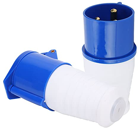 Yosoo Health Gear Set di Connettori Industriali Spina di Alimentazione Industriale in Ottone ABS 3 Pin 1 Fase 32A da 220 a 250 V IP44 Maschio Femmina Estremità del Cavo per Generatore Officina Dock