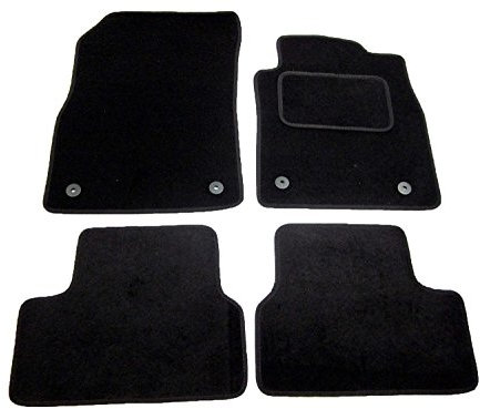 Custom Fit Car Floor Mats for Vauxhall Astra J Mk6 2010 Onwards, 4-Piece Black Carpet Set with Fixing Clips