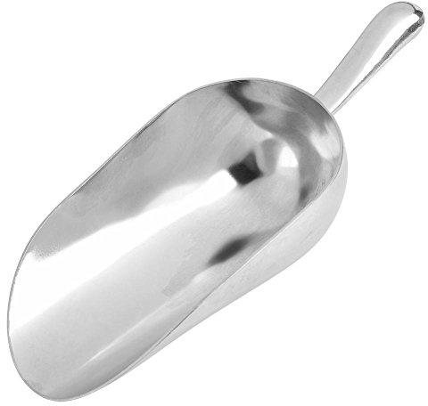 Yosoo Ice Scoop Aluminum Alloy Utility Scoop for Bar Ice/Dry Bin/Dry Goods/Candy/Spice 38oz Capacity
