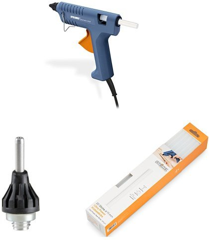 Steinel Heißklebe-Pistole Gluematic 3002 + Steinel Feindüse Ø 1,0 mm + Steinel Klebesticks, 11 mm Durchmesser