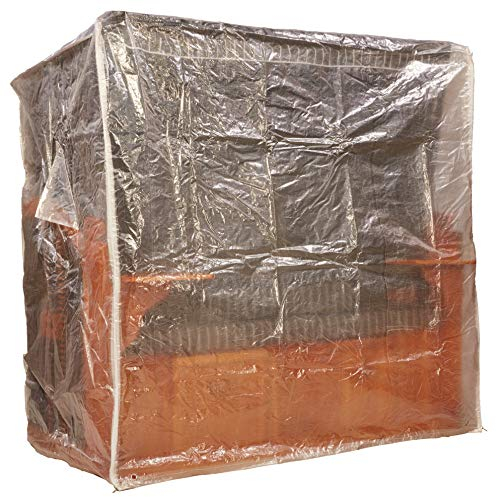 intergrill Webavita Strandkorbschutzhülle 155 x 150 x 85cm Transparent PE Bändchengewebe Abdeckplane Schutzhaube