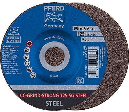 10 x PFERD CC-GRIND-Schleifscheibe CC-GRIND-STRONG 125 SG STEEL | Art.: 64181125