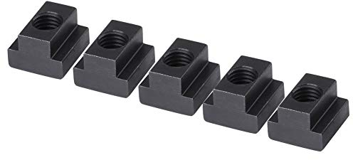 dadi a t m12 dadi a t m12 Tasselli per cave a T, 5 pezzi di pietre scanalate a T con finitura in ossido di nero, filettatura M12, adatti per scanalature a T nelle tabelle delle macchine utensili Dadi