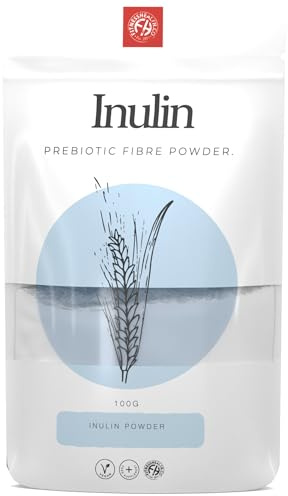 Fitness Health Inulin Powder 100G | Intestinal Support for Healthy Gut and Colon | Great Source of Soluble Dietary Fibre | Prebiotic Supplement | Chicory Root Powder