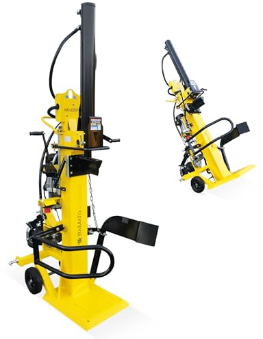 BAMATO Holzspalter stehend HO-22EP | Elektro- und Zapfwellenantrieb | 400 V Elektromotor | Spaltkraft 22 Tonnen | max. Spaltdurchmesser 350 mm | Brennholzspalter mit Zapfwellenantrieb