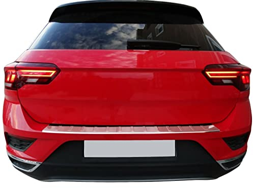 Recambo | Protector de Parachoques trasero | Compatible con VW T-ROC (A11) a Partir de 2017 | Acero Inoxidable Cromado | Protección borde de carga
