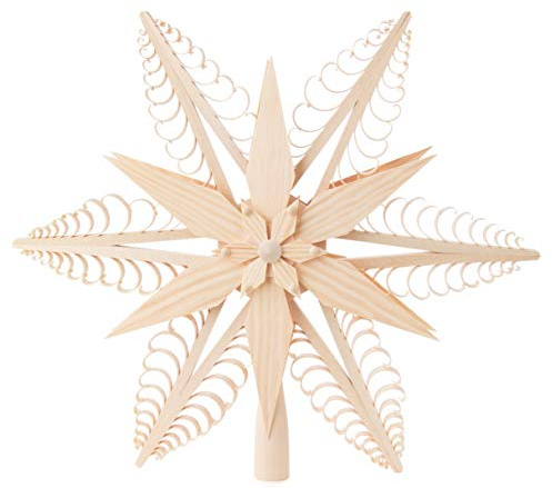 DREGENO Seiffen eG Christbaumspitze Spanstern Natur 31 cm Durchmesser