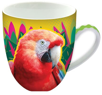 Animug - Papagei von Deluxebase. 450ml großer Keramikbecher. Papagei-Tasse, die eine große Ergänzung zu Ihren Tassen und Bechern oder ein niedliches und lustiges Neuheitsgeschenk ist.