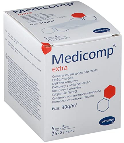 Paul Hartmann AG MEDICOMP Extra Non-Woven Compatible Sterile 5 x 5 cm Wound Dressing