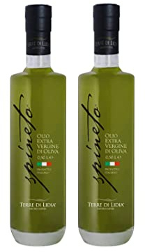 Terre di Lidia - Olio extravergine di oliva - 2 bottiglie in vetro da 0,50 L (1 L) - Filiera corta, Campagna 2025/2026, Estratto a freddo - Varietà Coratina, Gusto intenso - Produzione 100% italiana