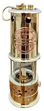 Large Vintage Solid Brass Working Nautical Miner Lamp Oil Ship Lantern Maritime Gift