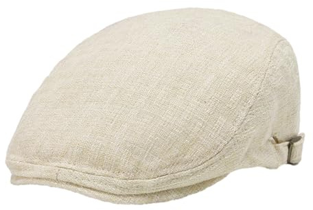 KeepSa linaza Ajustable Hombre Gorra Plana - Boinas Vintage Sombreros Newsboy Cap Trucker Flat Cap