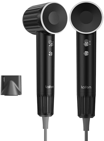 Laifen Haartrockner Retro-Serie 200 Million Negativ Ionen Föhn, Reisefön mit 110.000 U/min bürstenloser Motor für schnelles Trocknen, Hochgeschwindigkeit Fön geräuscharm mit Einzeldüse(Schwarz)