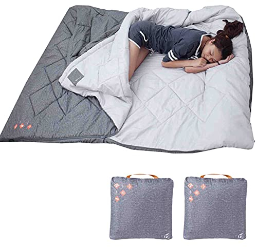 Schlafsäcke für Erwachsene, Doppelschlafsack, tragbar, leicht, für 2 Personen, wasserdicht, für Erwachsene, Camping-Schlafsack, Daunenschlafsack für Wandern, Rucksackreisen