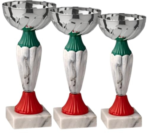 Hole Gadget Tris di Premiazioni Personalizzate Coppe e Trofei Sportivi con Targhetta Inclusa Premio per Tutti Gli Sport e Riconoscimento o Fantacalcio