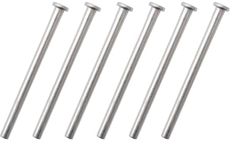 INCREWAY 6 perni per cerniere per porte residenziali, 8,9 cm, resistenti, in stile moderno, per sostituzione di sicurezza per porte interne, argento