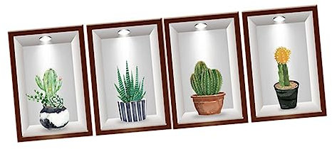 Homoyoyo Cactus Wandtattoo Abnehmbarer Wasserdichter Pflanzenaufkleber Für Wohnzimmer Schlafzimmer Und Büro Dekoration Für Hintergrundwände Fenster Und