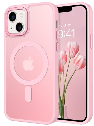 GaoBao Custodia per iPhone 13 Mini, iPhone 13 Mini, compatibile con MagSafe] opaco traslucido, resistente agli urti, anti-impronte, per iPhone 13 Mini 5.4, rosa chiaro