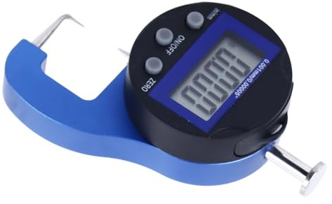 Medidor de Espesor de Metal, Herramienta de Espesor de Calibre de Metal Medidor de Espesor Micro Digital Medidor de Espesor 0.0005 Pulgadas 0.01 Mm Medidor de Espesor para Papel,