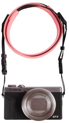 VOVMOEYA Camera Neck Strap,G7X MARK III body strap PU Shoulder Adjustable Strap for photographers for Fujifilm/for Nikon/for Canon/for Sony/for Minolta/for Panasonic/SLR/DSLR Cameras Texture-PINK