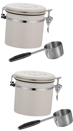 Réservoir de stockage de grains de café Pot de stockage Conteneur avec couvercle Conteneur de collations Conteneur de cuisine Organisateur de bidon d'étanchéité Pot à thé Céréales Grains de café en ac