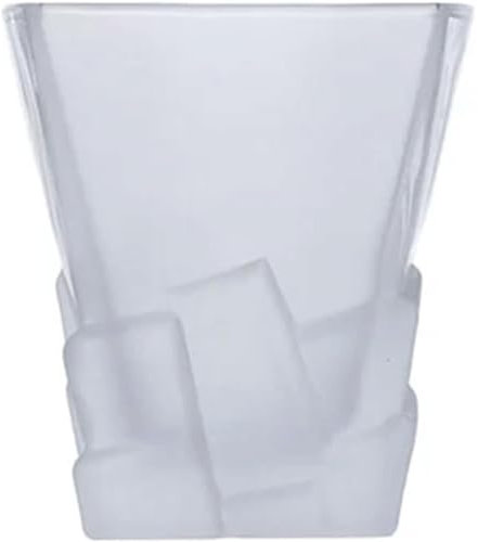 WLGDBXF Calice Bicchiere da vino quadrato Bicchieri da vino Champagne Tazza di vetro creativa Tazza trasparente Bicchiere da cocktail Tazza da tè alla frutta per whisky Squisito
