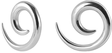 IMINI 2 Stück Edelstahl Schnecke Twist Spirale Ohr Taper | Hypoallergen Körperpiercings Schmuck für Männer & Frauen | Plugs Tunnel Expander schrittweise Dehnungsmesser mit Geschenkbeutel